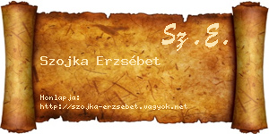 Szojka Erzsébet névjegykártya